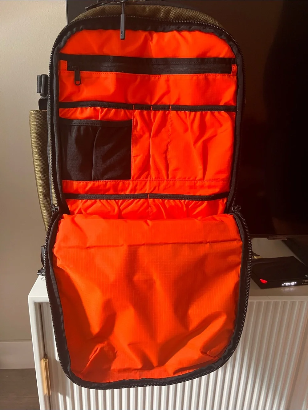 Aer Travel Pack 2 - Olive/Blaze Orange 33L Backpack (Huckberry Exclusive)